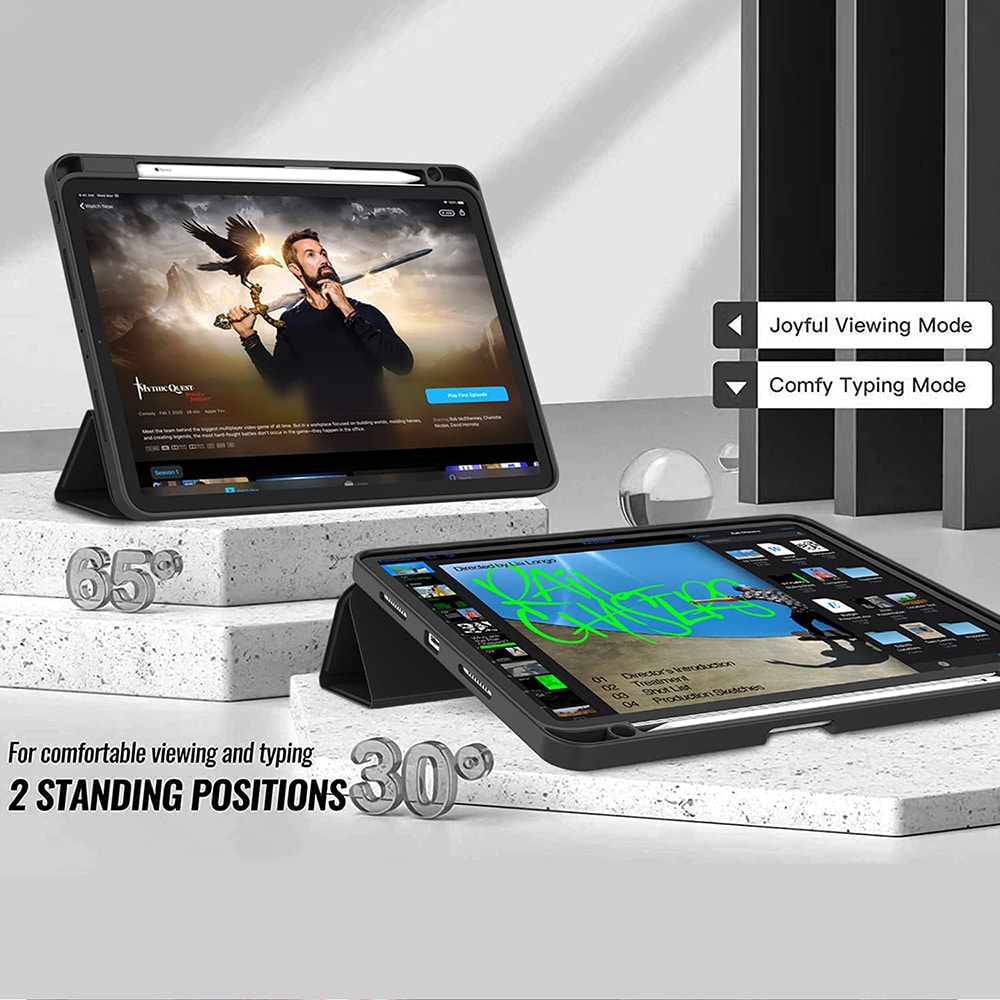 Techsuit - Flex Trifold (with Pencil Holder) - iPad Pro 13 (2024) - Black - Image 4