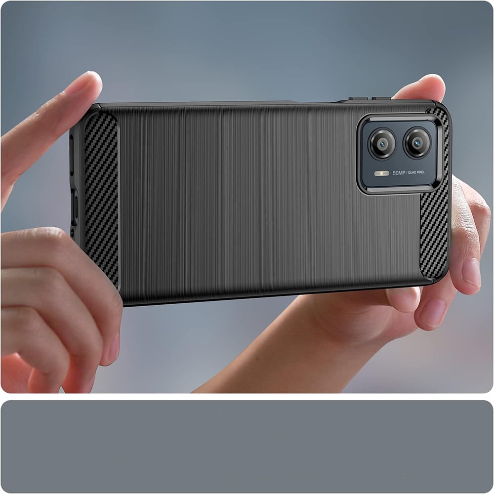 Techsuit Carbon Silicone - θήκη για Motorola Moto G85 - Μαύρο - Image 2