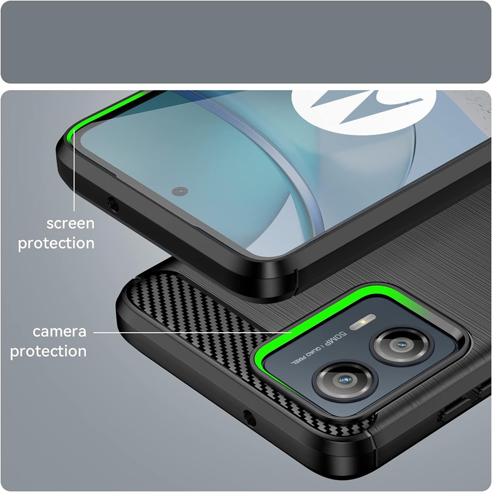Techsuit Carbon Silicone - θήκη για Motorola Moto G85 - Μαύρο - Image 4