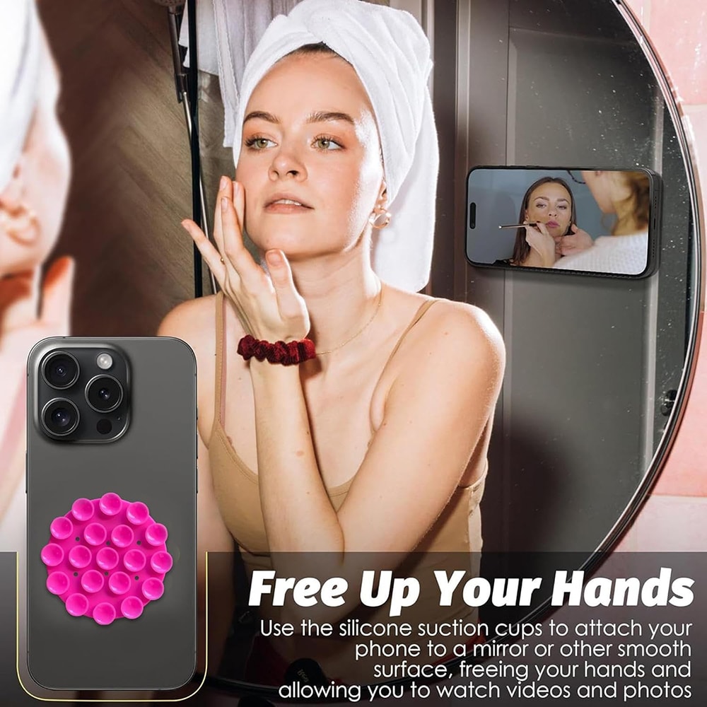 Techsuit - Βεντούζα κινητού για selfies (SP-CUP) - Ροζ - Image 3
