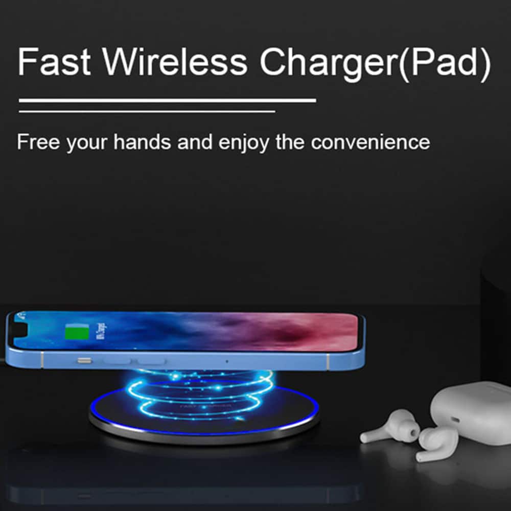 Techsuit - Ασύρματος Φορτιστής Premium (CHWR031) - RGB Χρώματα, 15W - Λευκό - Image 6