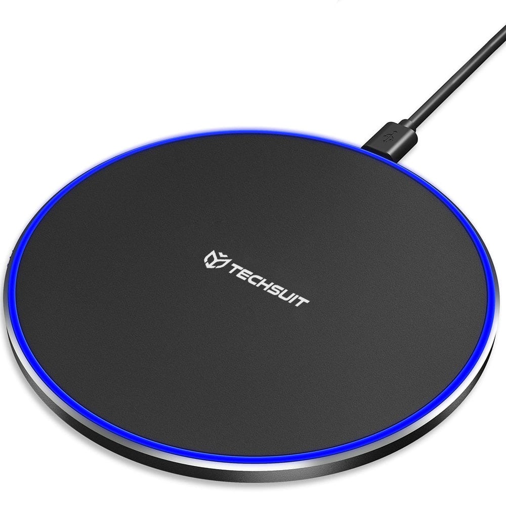 Techsuit - Ασύρματος Φορτιστής Premium (CHWR031) - RGB Χρώματα, 15W - Μαύρο - Image 3