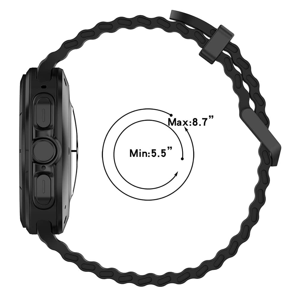 Techsuit - Watchband (W062) - Samsung Galaxy Watch Ultra 47mm - Black - Image 5