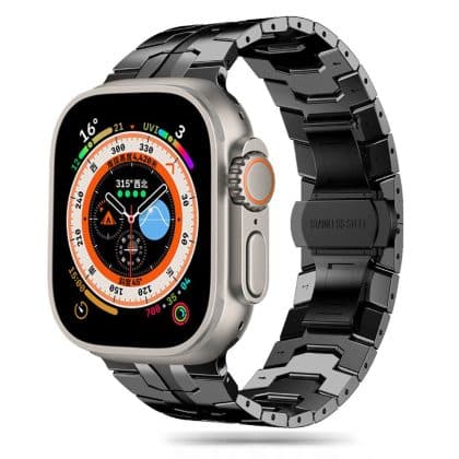 Techsuit Watchband (W063) - θήκη για Apple Watch 1 / 2 3 4 5 6 7 8 9 10 11 SE (2022) Ultra - Μαύρο