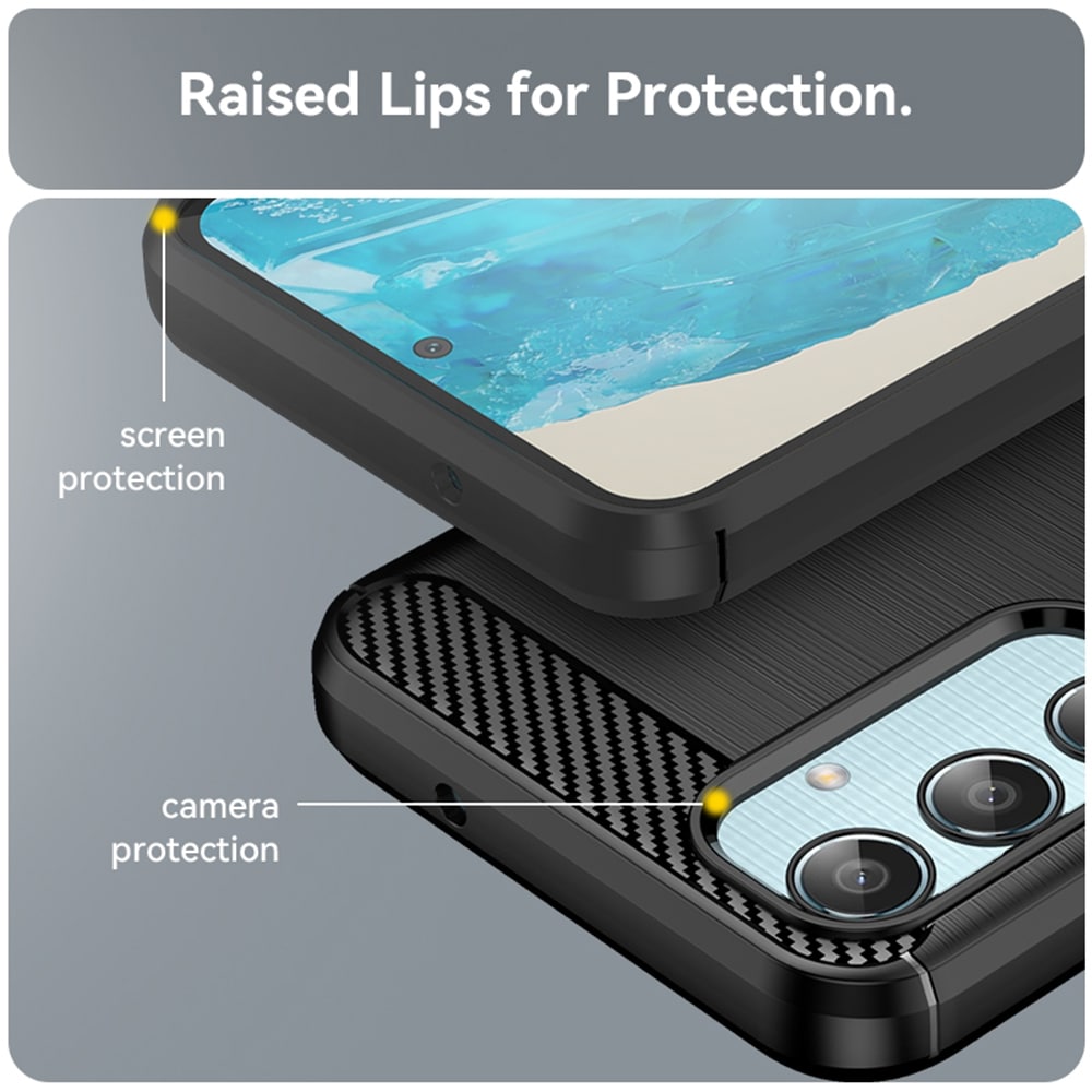 Techsuit Carbon Silicone - θήκη για Samsung Galaxy M35 - Μαύρο - Image 3
