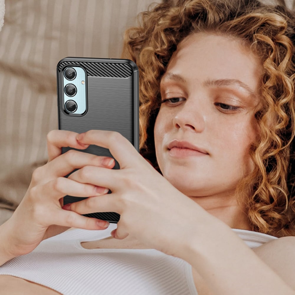 Techsuit Carbon Silicone - θήκη για Samsung Galaxy M35 - Μαύρο - Image 6