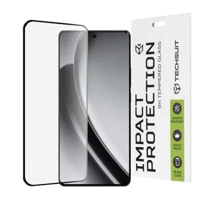 Techsuit - 111D Full Cover / Full Glue Glass / 3D Curved Screen - Realme GT 6 / GT 6T - Black