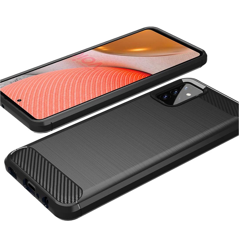 Techsuit Carbon Silicone - θήκη για Samsung Galaxy A72 - Μαύρο - Image 2
