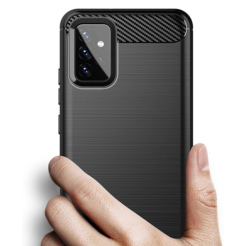 Techsuit Carbon Silicone - θήκη για Samsung Galaxy A72 - Μαύρο - Image 3