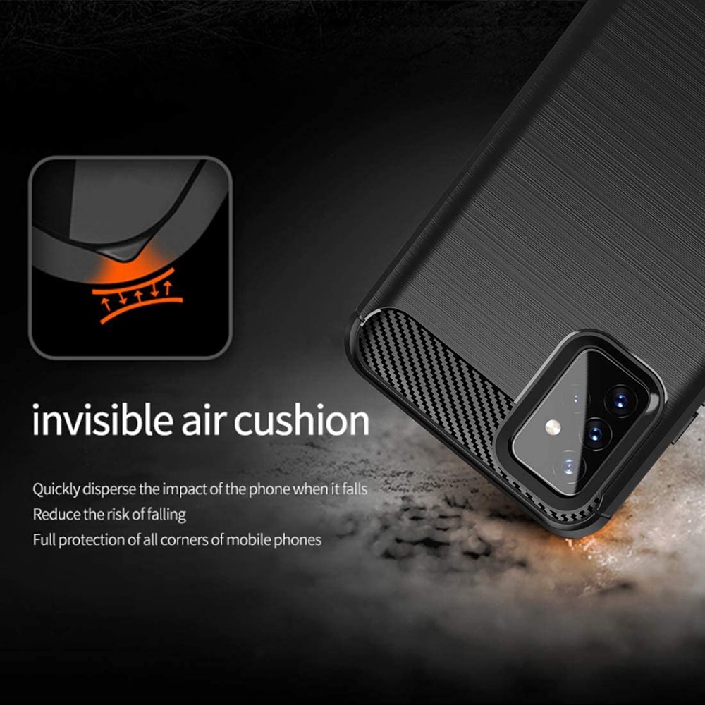 Techsuit Carbon Silicone - θήκη για Samsung Galaxy A72 - Μαύρο - Image 5