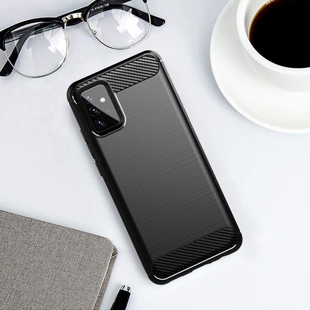 Techsuit Carbon Silicone - θήκη για Samsung Galaxy A72 - Μαύρο - Image 6