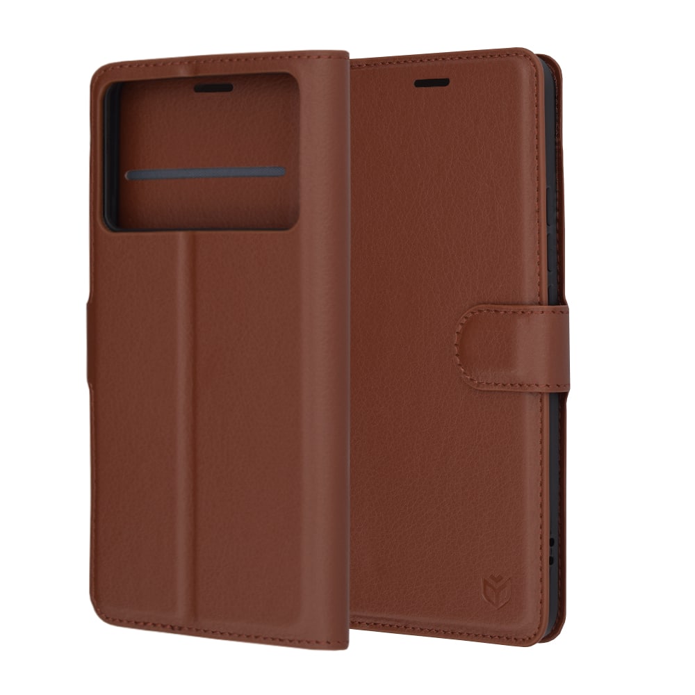 Techsuit Leather Folio - θήκη για Xiaomi Poco F6 Pro - Καφέ - Image 6