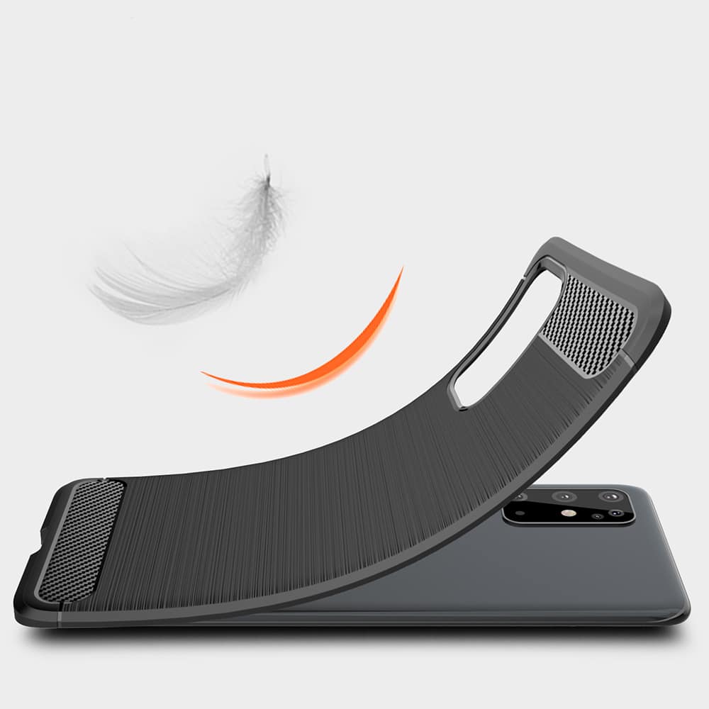 Techsuit Carbon Silicone - θήκη για Samsung Galaxy S21 Ultra 5G - Μαύρο - Image 3