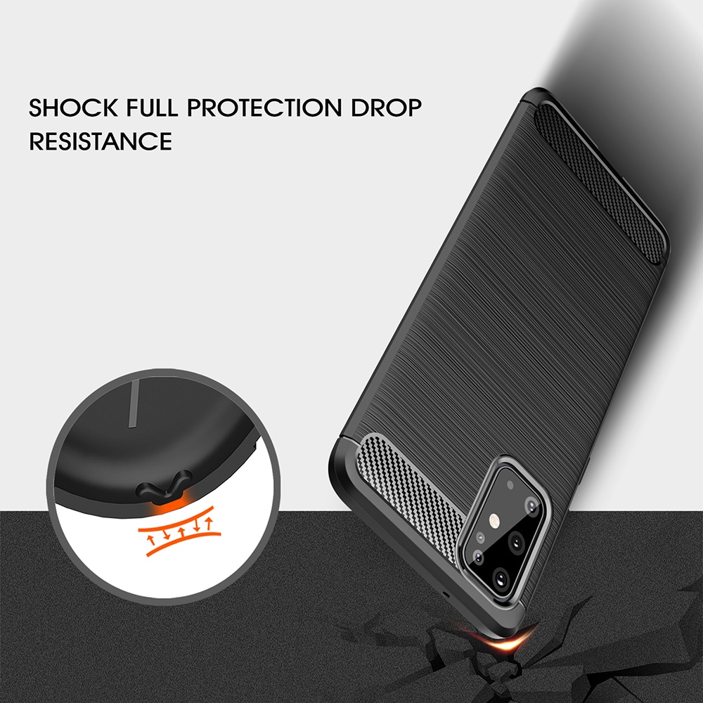 Techsuit Carbon Silicone - θήκη για Samsung Galaxy S21 Ultra 5G - Μαύρο - Image 4