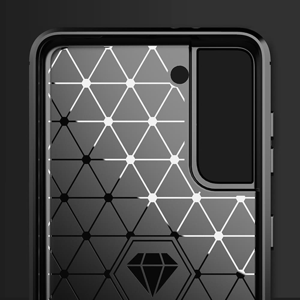 Techsuit Carbon Silicone - θήκη για Samsung Galaxy S21+ 5G - Μαύρο - Image 2