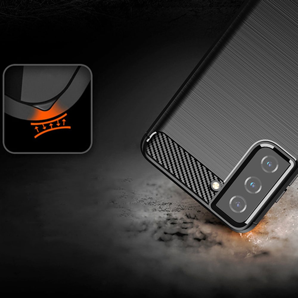 Techsuit Carbon Silicone - θήκη για Samsung Galaxy S21+ 5G - Μαύρο - Image 4