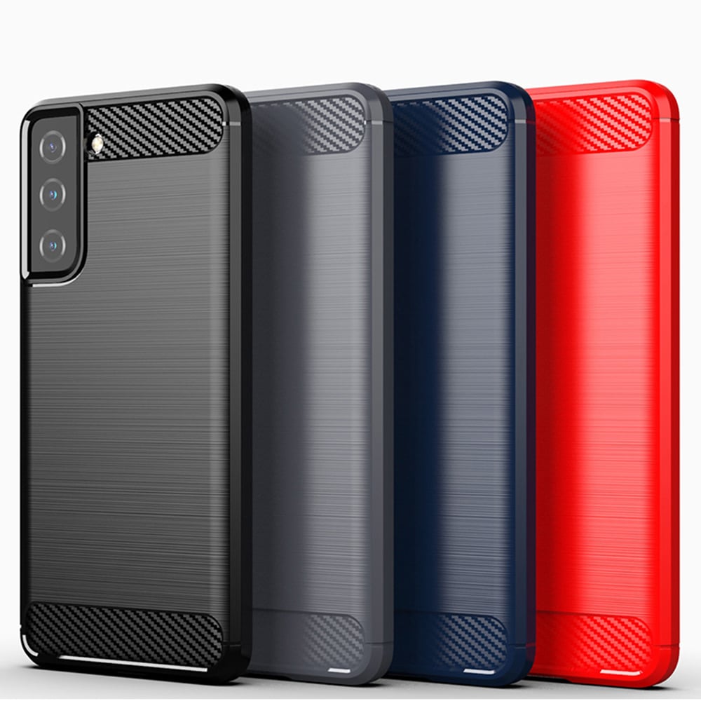 Techsuit Carbon Silicone - θήκη για Samsung Galaxy S21+ 5G - Μαύρο - Image 5