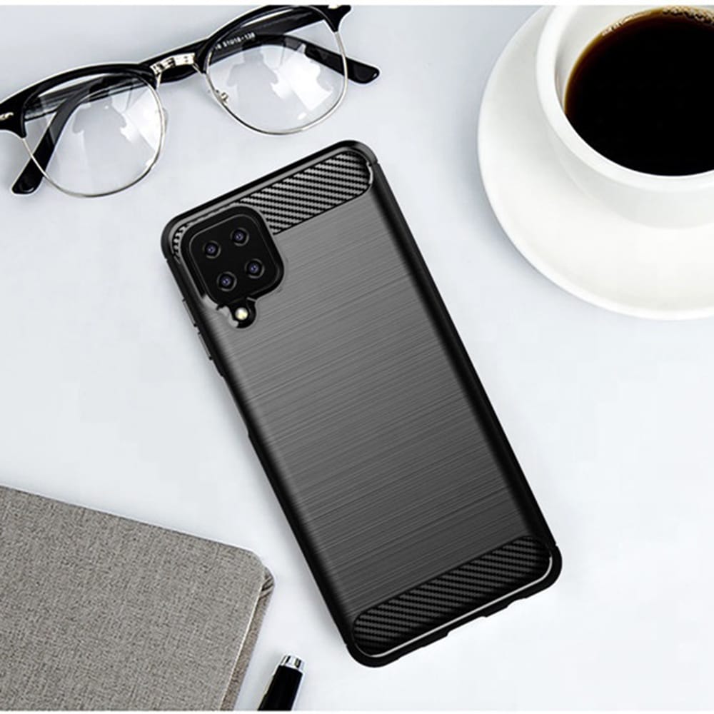 Techsuit Carbon Silicone - θήκη για Samsung Galaxy A12 - Μαύρο - Image 2