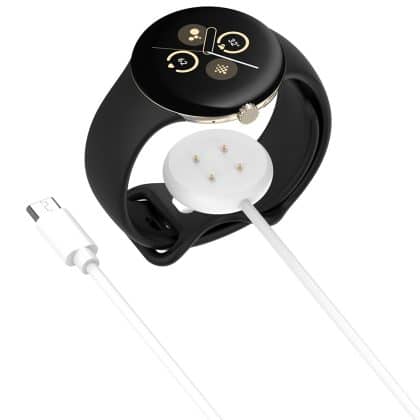 Techsuit - SmartWatch Wireless Charging Καλώδιο (THC5) - for Google Pixel Watch 3 (41mm, 45mm) / 2 / Fitbit Ace LTE, Type-C - White