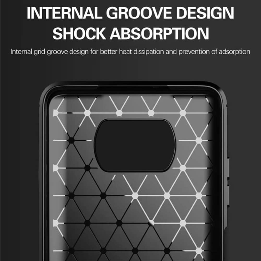 Techsuit Carbon Silicone - θήκη για Xiaomi Poco X3 - Μαύρο - Image 5