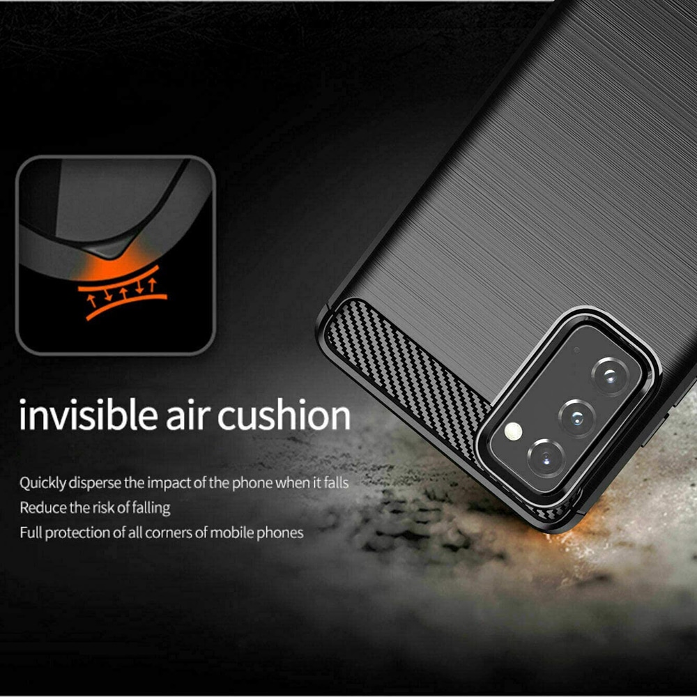 Techsuit Carbon Silicone - θήκη για Samsung Galaxy S20 FE - Μαύρο - Image 3