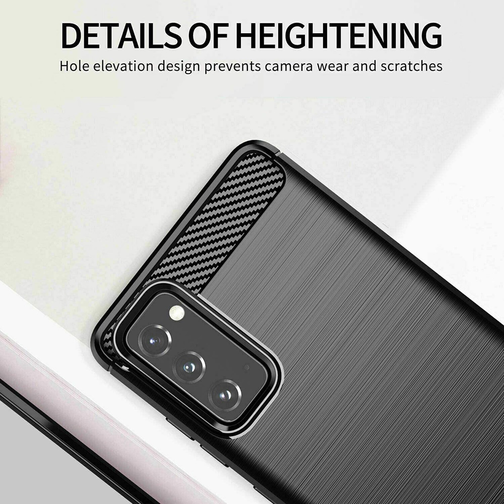 Techsuit Carbon Silicone - θήκη για Samsung Galaxy S20 FE - Μαύρο - Image 4