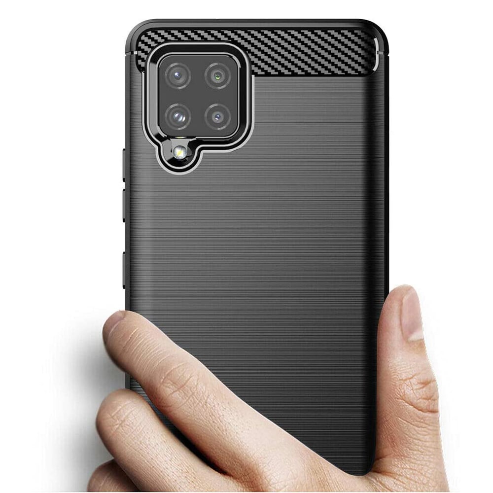 Techsuit Carbon Silicone - θήκη για Samsung Galaxy A42 5G - Μαύρο - Image 2