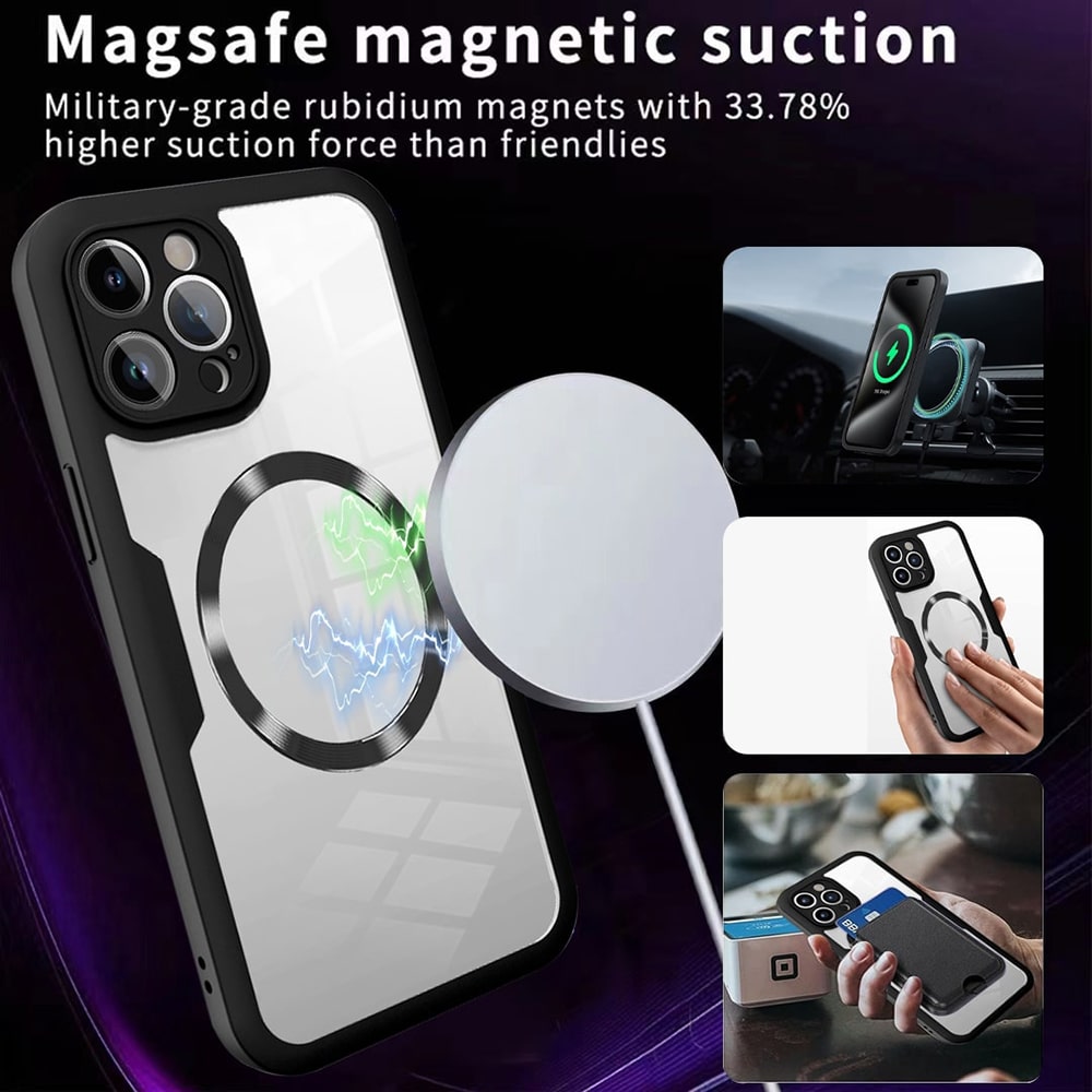 Techsuit ColorVerse 360 MagSafe Series - θήκη για Apple iPhone 16 Pro Max - Μαύρο - Image 5