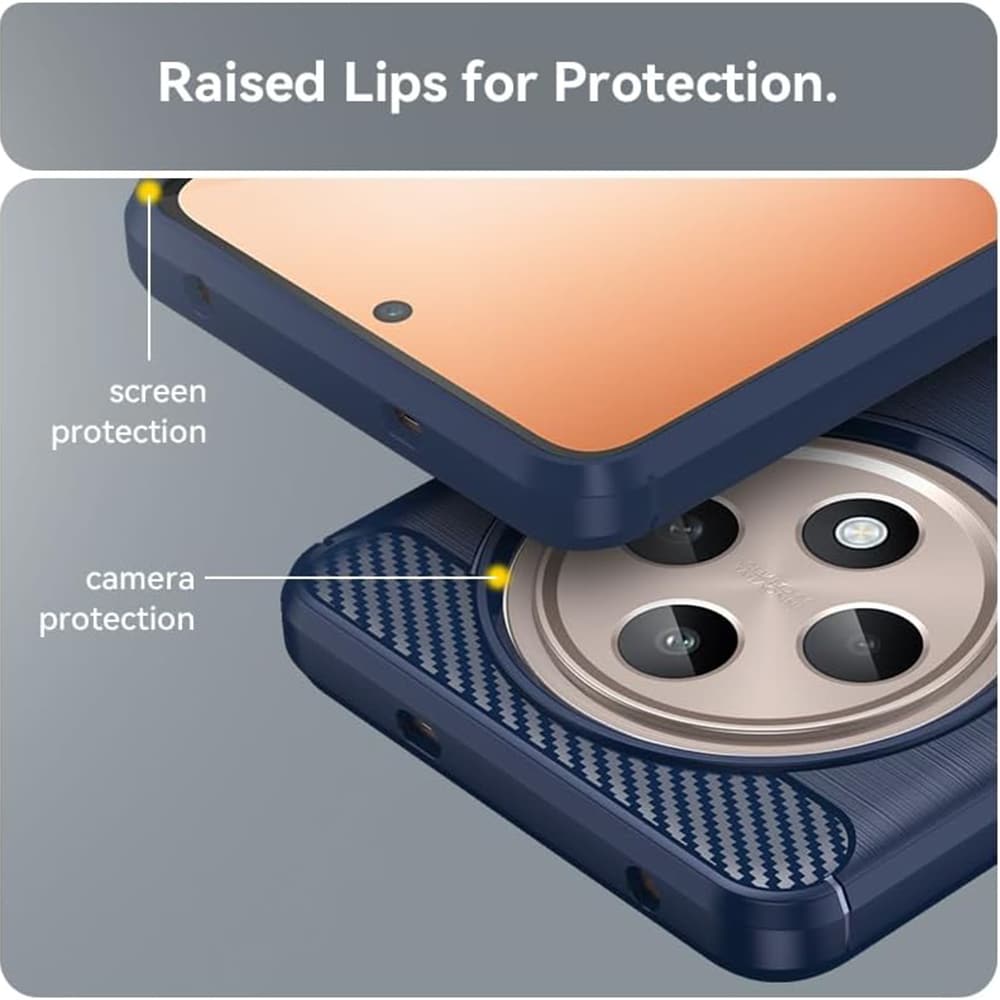 Techsuit Carbon Silicone - θήκη για Oppo Reno12 F 4G - Μπλε - Image 6
