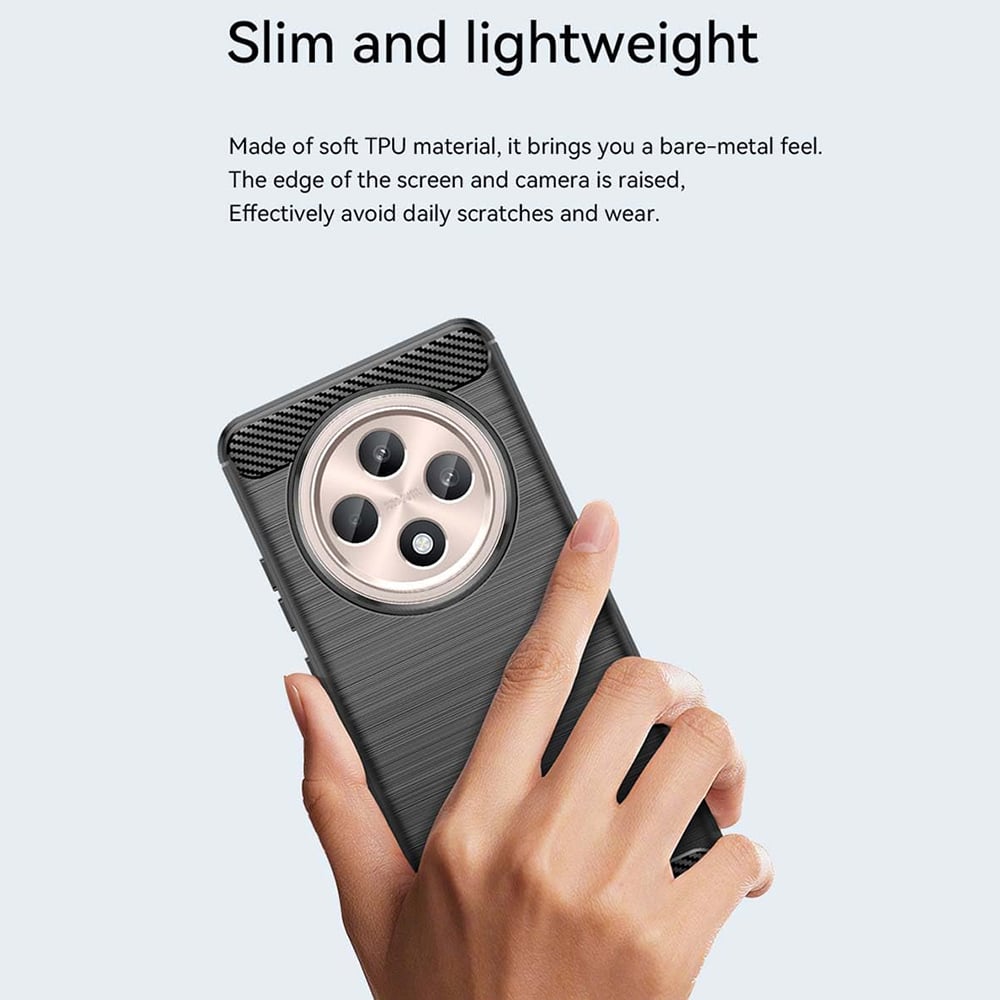 Techsuit Carbon Silicone - θήκη για Oppo Reno12 F 4G - Μπλε - Image 2