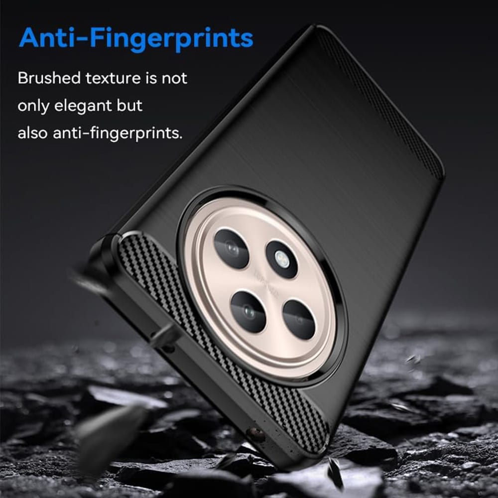 Techsuit Carbon Silicone - θήκη για Oppo Reno12 F 4G - Μαύρο - Image 3