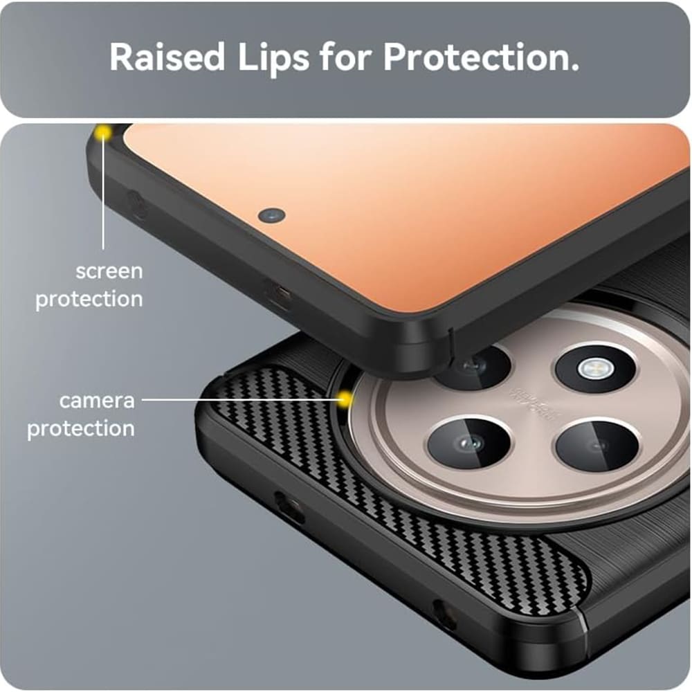 Techsuit Carbon Silicone - θήκη για Oppo Reno12 F 4G - Μαύρο - Image 5