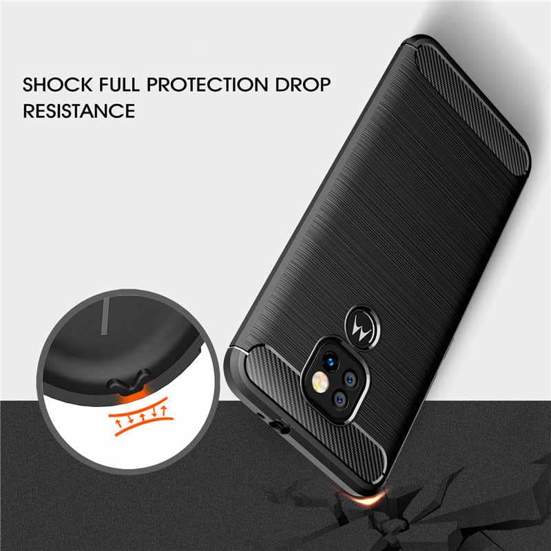 Techsuit Carbon Silicone - θήκη για Motorola Moto E7 Plus - Μαύρο - Image 2