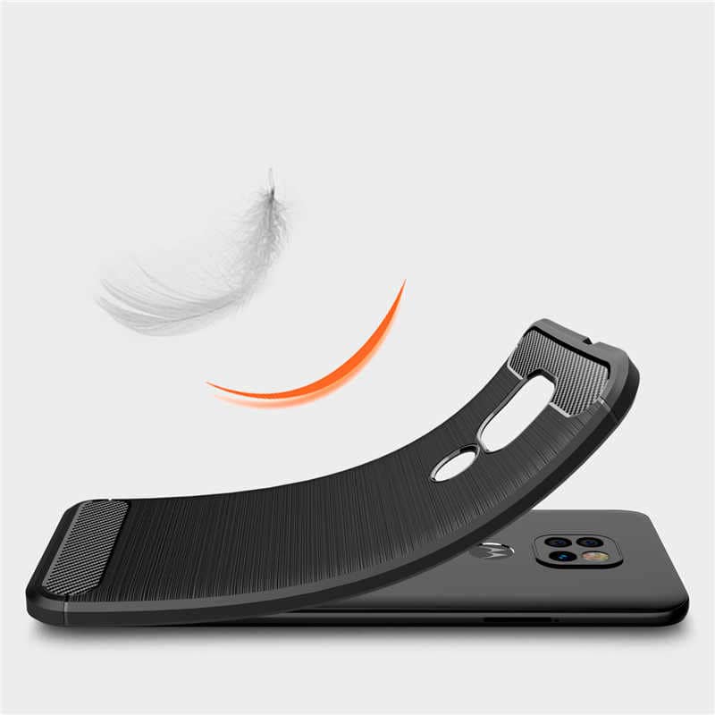 Techsuit Carbon Silicone - θήκη για Motorola Moto E7 Plus - Μαύρο - Image 3