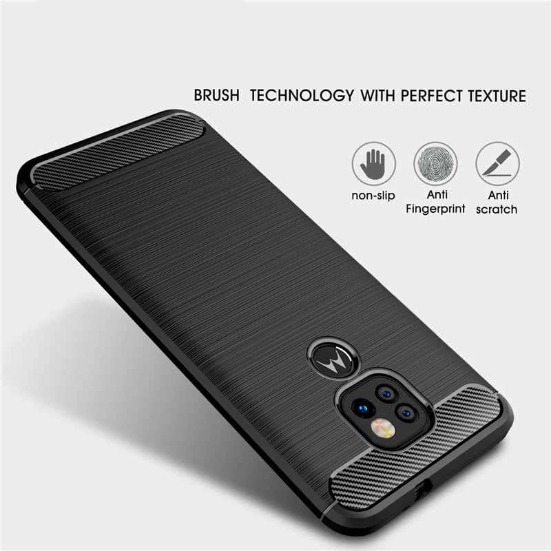 Techsuit Carbon Silicone - θήκη για Motorola Moto E7 Plus - Μαύρο - Image 5