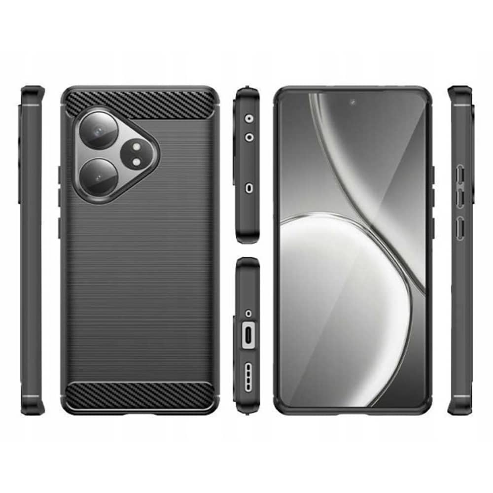 Techsuit Carbon Silicone - θήκη για Realme GT 5G - Μαύρο - Image 2
