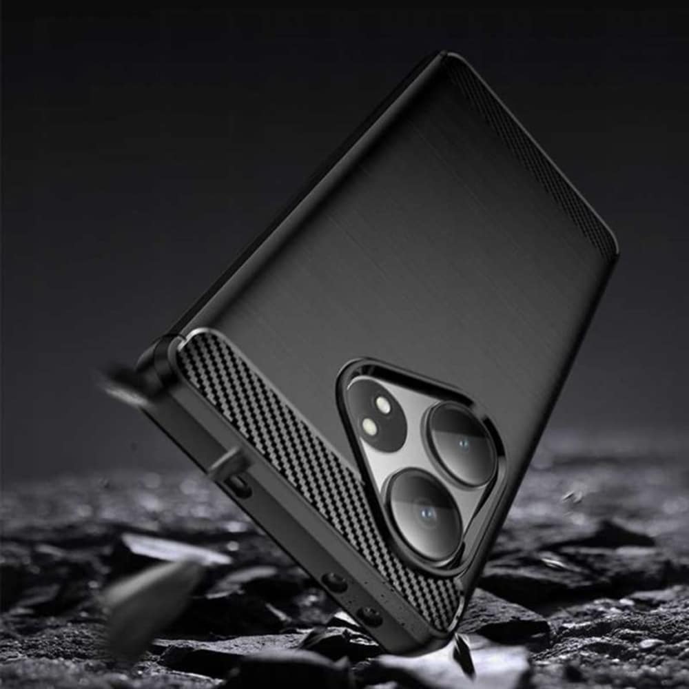 Techsuit Carbon Silicone - θήκη για Realme GT 5G - Μαύρο - Image 4