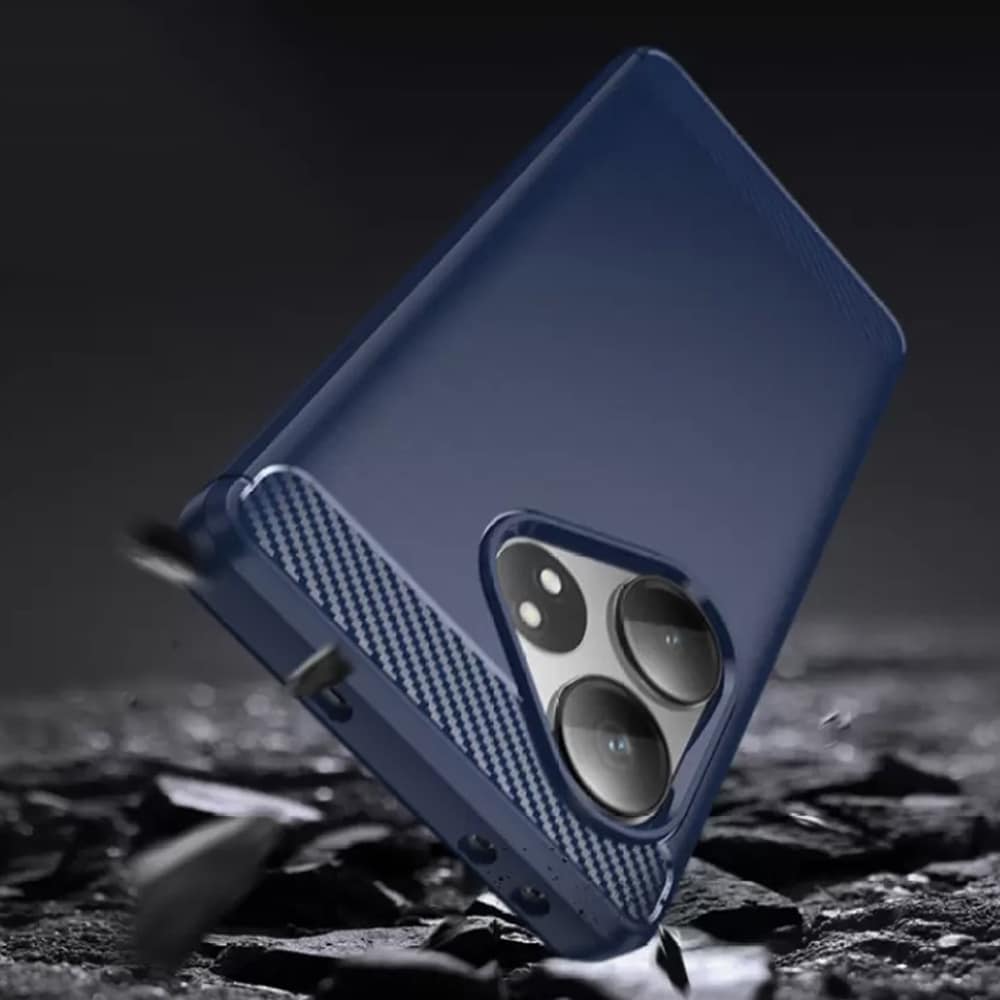 Techsuit Carbon Silicone - θήκη για Realme GT 5G - Μπλε - Image 4