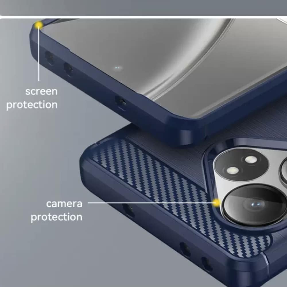 Techsuit Carbon Silicone - θήκη για Realme GT 5G - Μπλε - Image 2