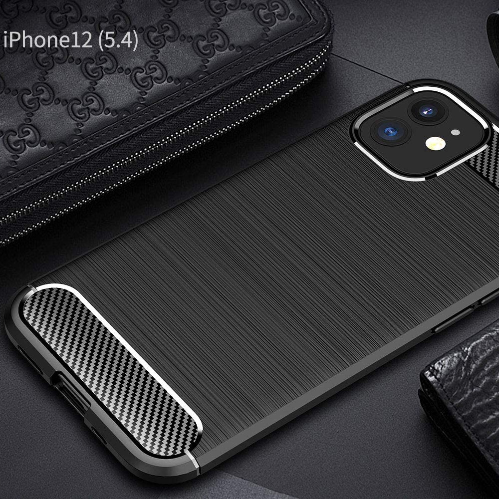 Techsuit Carbon Silicone - θήκη για Apple iPhone 12 mini - Μαύρο - Image 2