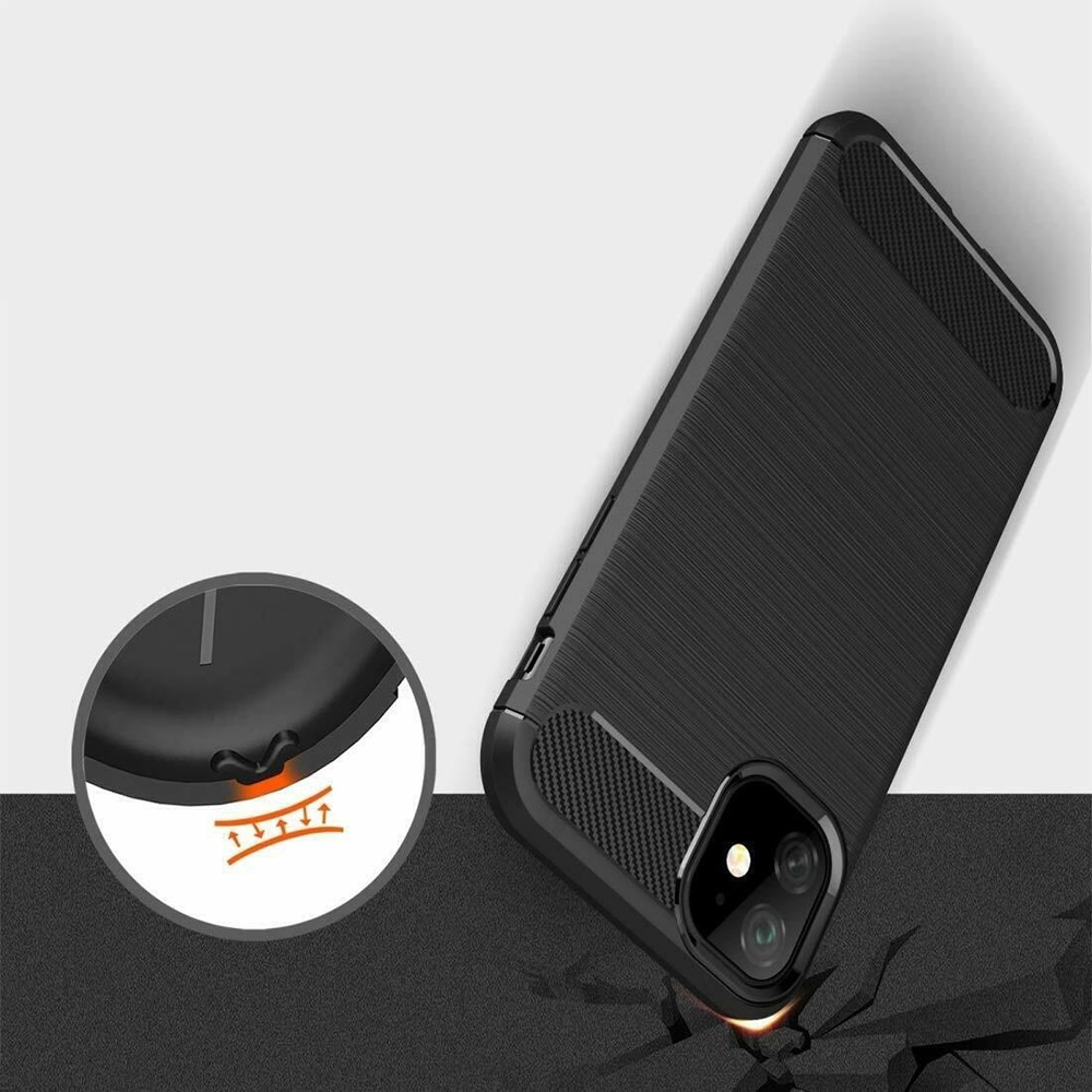 Techsuit Carbon Silicone - θήκη για Apple iPhone 12 mini - Μαύρο - Image 3