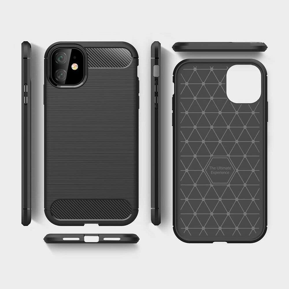 Techsuit Carbon Silicone - θήκη για Apple iPhone 12 mini - Μαύρο - Image 6