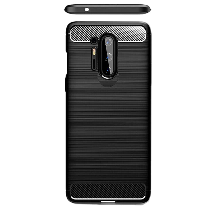 Techsuit Carbon Silicone - θήκη για Oneplus 8 Pro - Μαύρο - Image 2