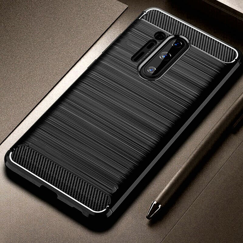 Techsuit Carbon Silicone - θήκη για Oneplus 8 Pro - Μαύρο - Image 4