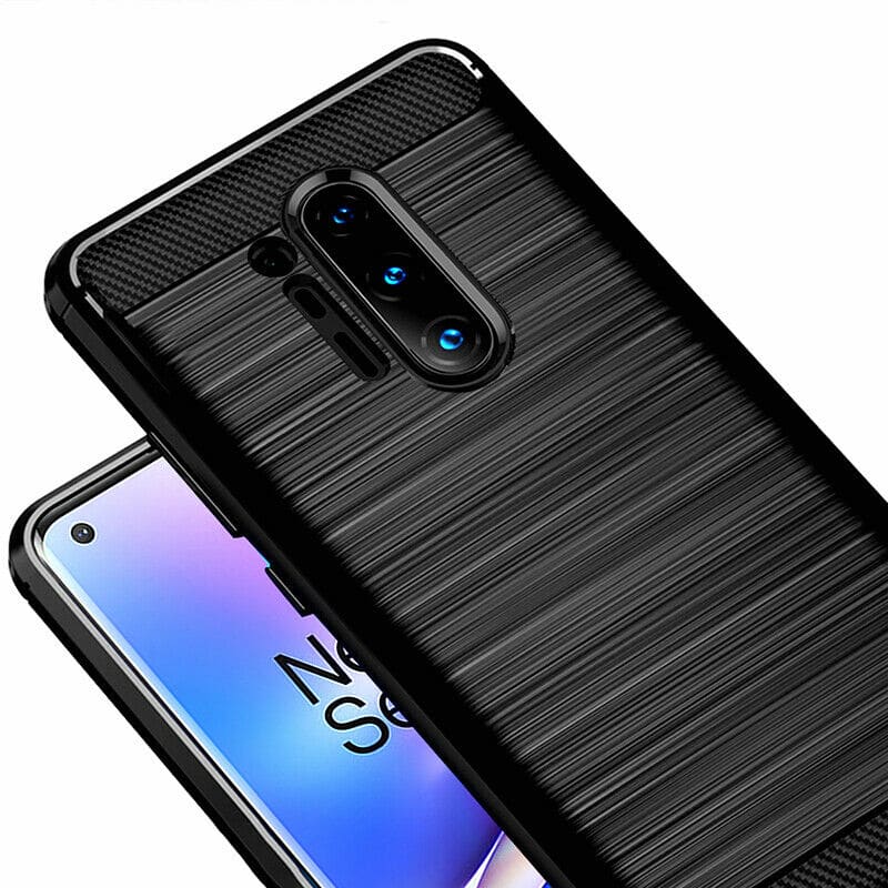 Techsuit Carbon Silicone - θήκη για Oneplus 8 Pro - Μαύρο - Image 5
