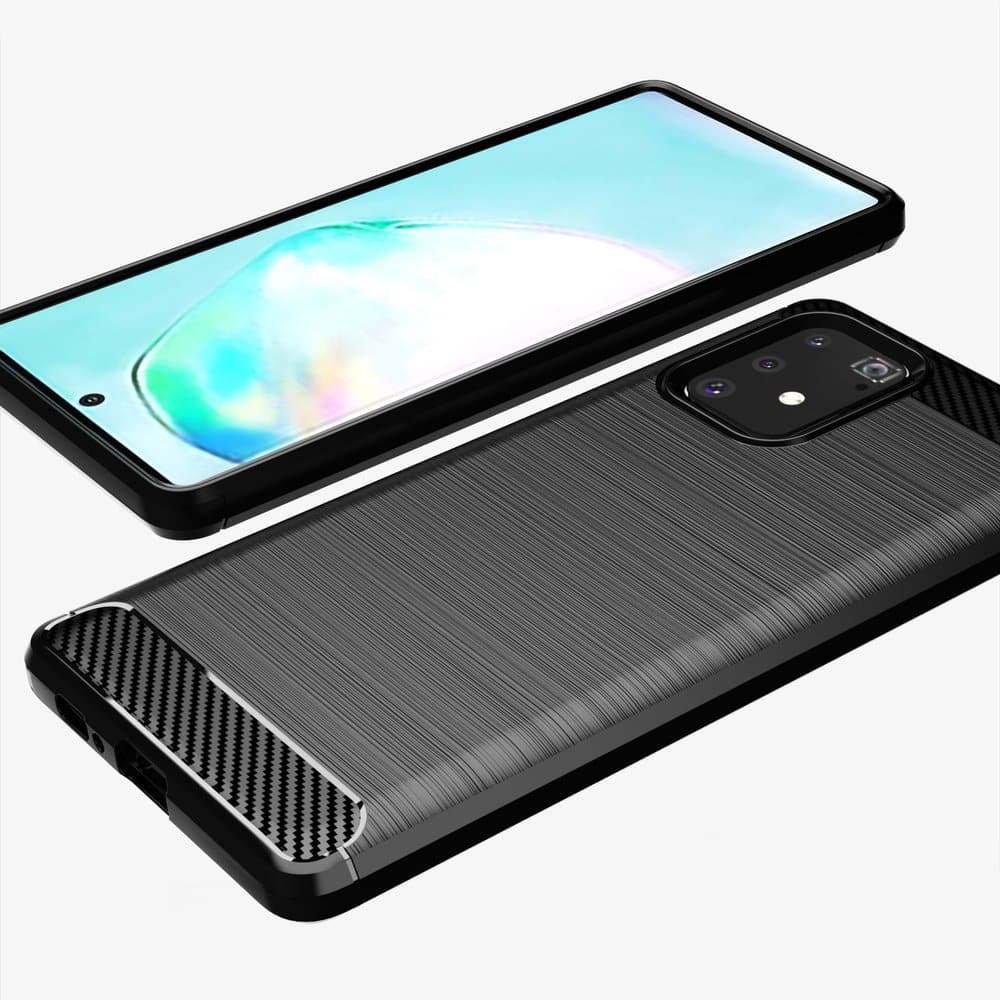Techsuit Carbon Silicone - θήκη για Samsung Galaxy S10 Lite - Μαύρο - Image 5