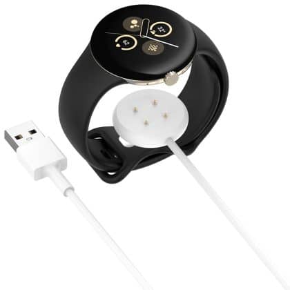 Techsuit - SmartWatch Wireless Charging Καλώδιο (THC5) - for Google Pixel Watch 3 (41mm, 45mm) / 2 / Fitbit Ace LTE, USB - White