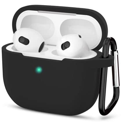 Techsuit - Θήκη Σιλικόνης - για Apple AirPods 3, Ομαλό Υπερλεπτό Υλικό - Μαύρο