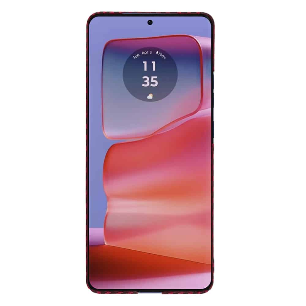 Techsuit Carbonite FiberShell - θήκη για Motorola Edge 50 Pro - Κόκκινο - Image 2