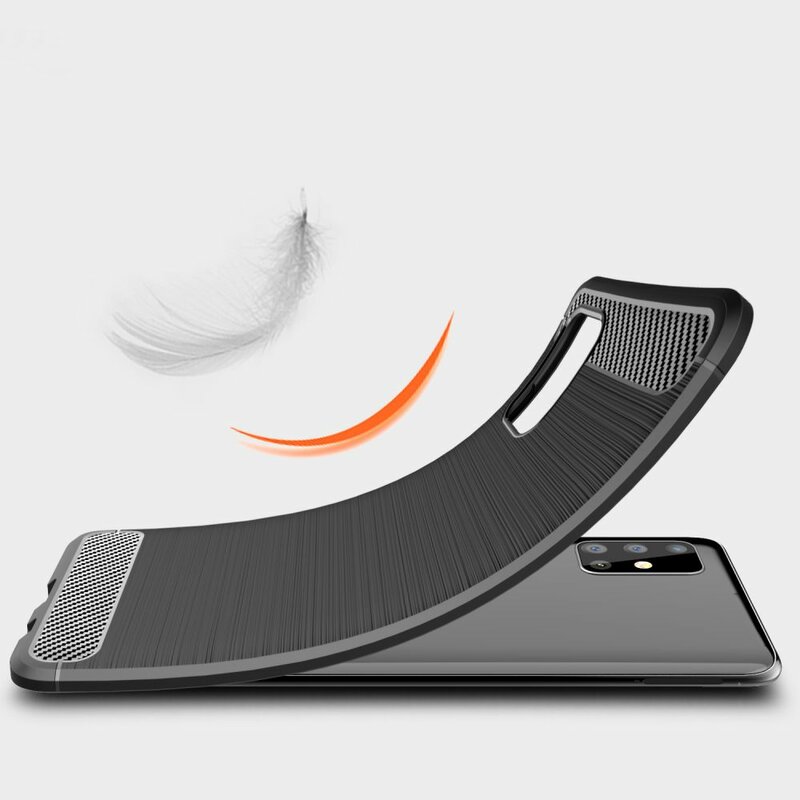 Techsuit Carbon Silicone - θήκη για Samsung Galaxy A51 - Μαύρο - Image 2